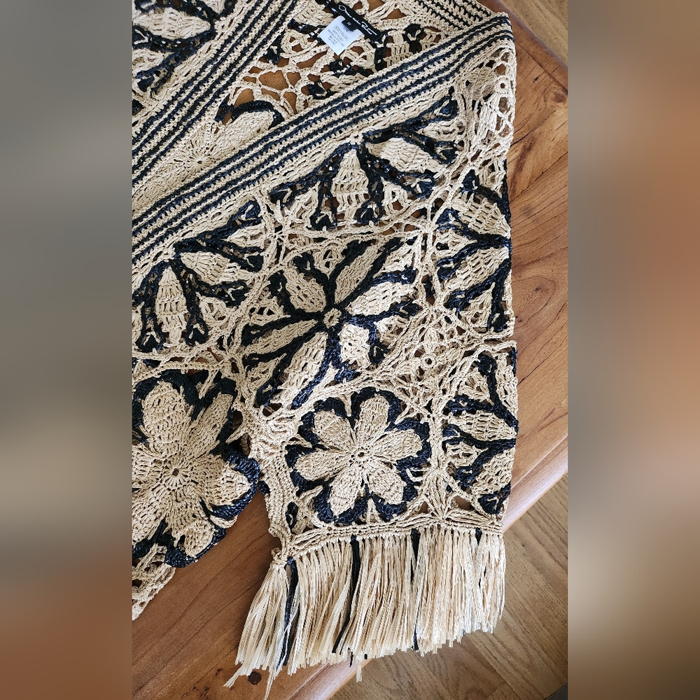 Oscar de la Renta 2020 Open Front Raffia Cardigan - Picture 8 of 13
